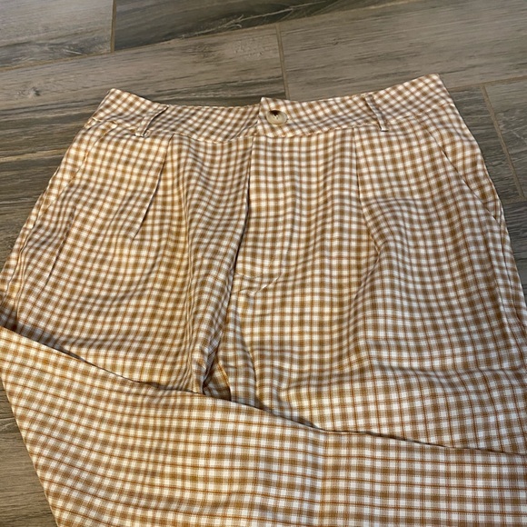 Plaid Yellow Trousers - Never Worn - Picture 3 of 5